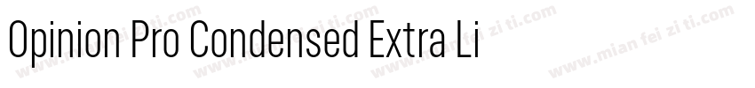 Opinion Pro Condensed Extra Light字体转换